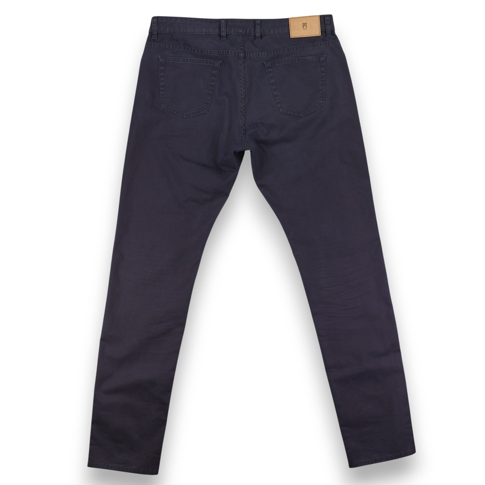 PT Torino Jazz Pants Men 37x36 Navy Blue Stretch Slim Fit 5 Pocket Luxury Italy - Picture 2 of 15